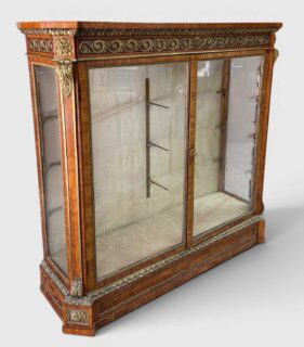 Louis XVI Style Ormolu & Tulipwood Vitrine
