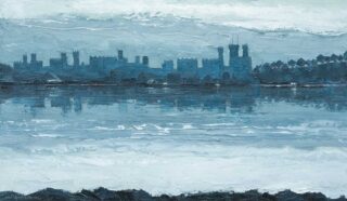 Wilf Roberts Oil 'The Castle and the Straits (Y Castell A'r Fenai)'