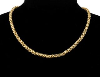 Unmarked Yellow Metal Necklace