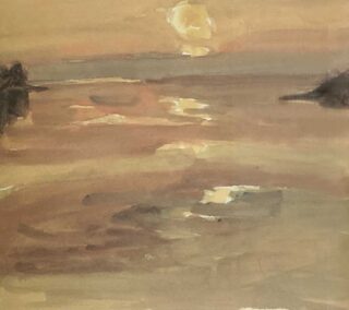 Sir Kyffin Williams RA 'Golden Sunset Beach'