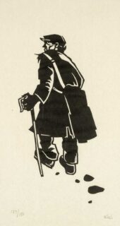 Sir Kyffin Williams RA Linocut 'Hugh Dick'