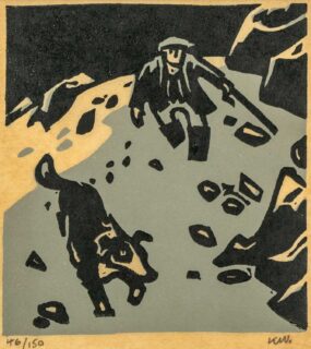 Sir Kyffin Williams RA Linocut