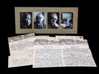 Photographs of Sir Kyffin Williams with Hand-written Letters